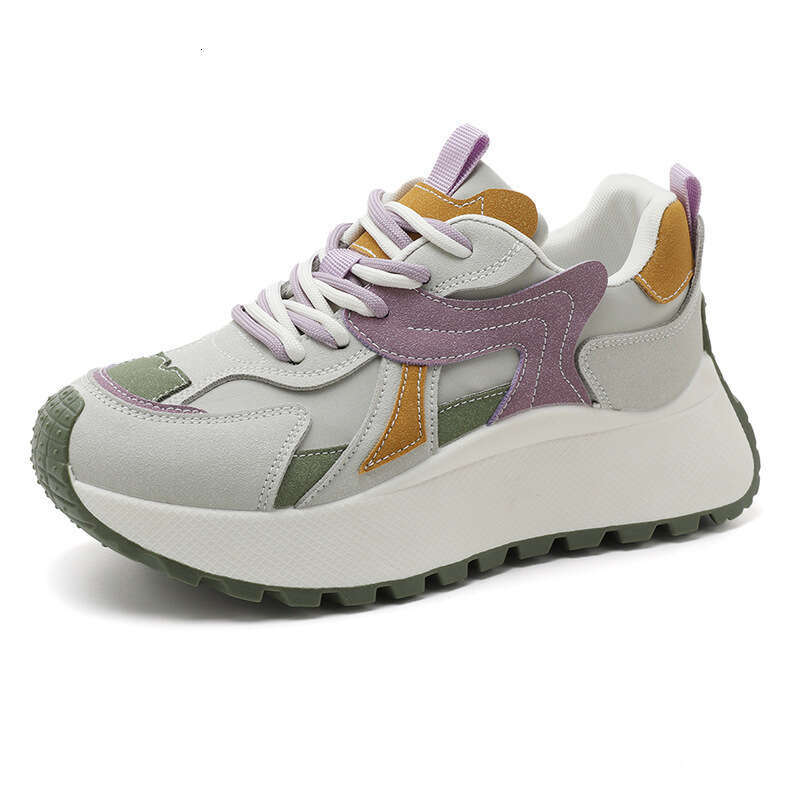 BN031 Thick Sole 2025 Spring and Autumn Sports Academy Style New Women's Breathable Casual Dad Shoes d20990