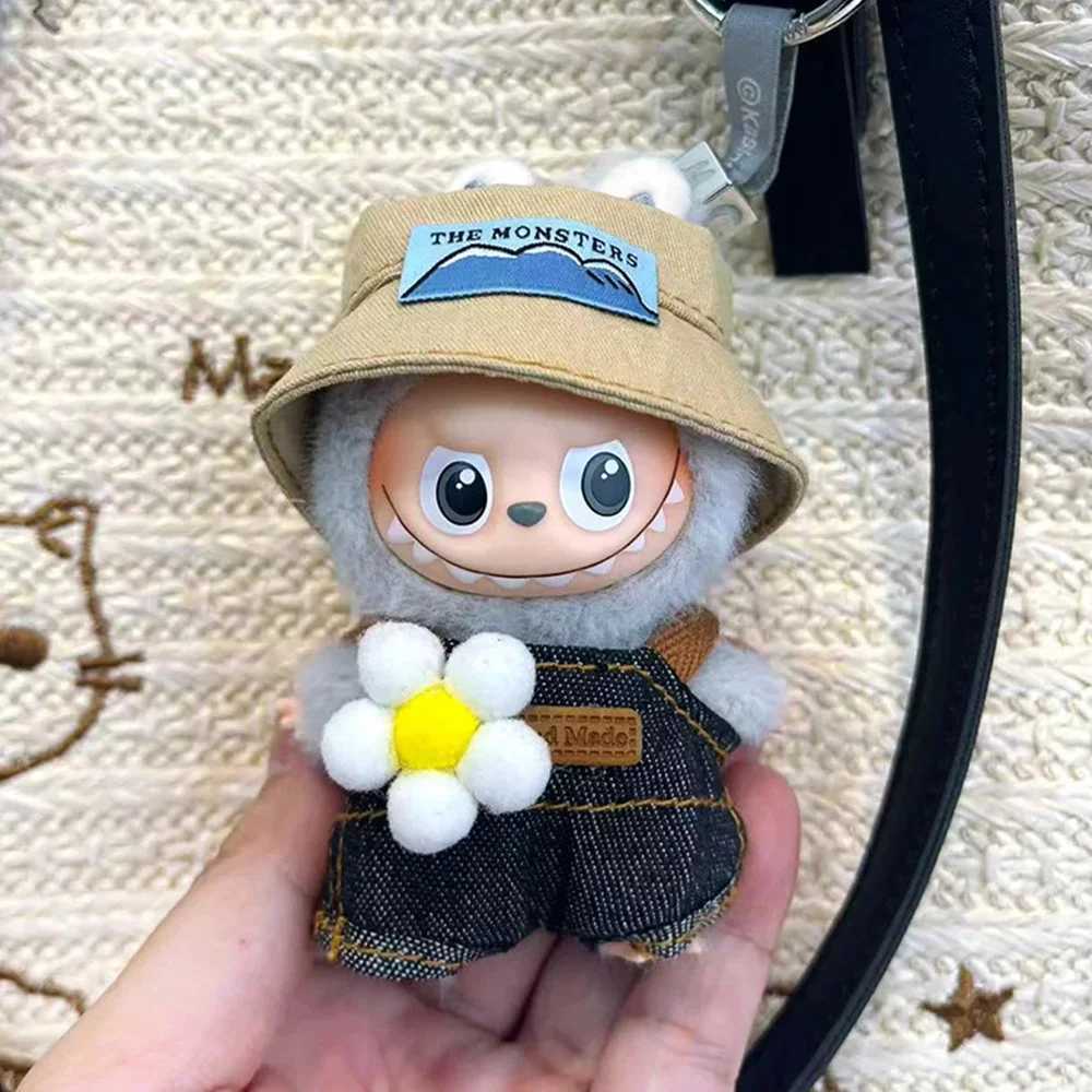Labubu Clothing Overalls with Hat For 105cm Labubu V4 The Monsters Pin Doll Clothes Outfit Accessories Ropa Labubu C250924