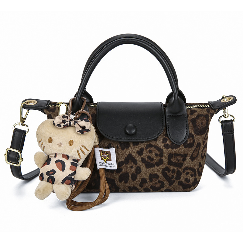 Designer Bag Luxury Bag Shoulder Handbag Wallet With High Shoulder Bag Aesthetic Value, Popular Item, Light Suede Leopard Print Handbag, Crossbody Bag