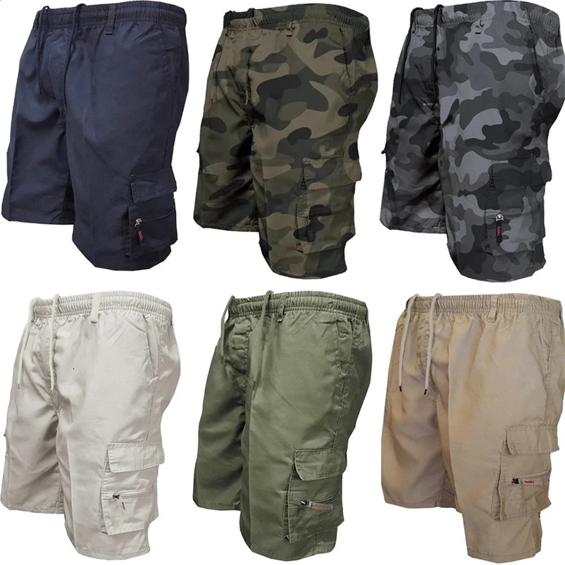 Mens tactical cargo shorts fashionable pockets military shorts summer camouflage jogging sports and leisure mens work hiking shorts 250109