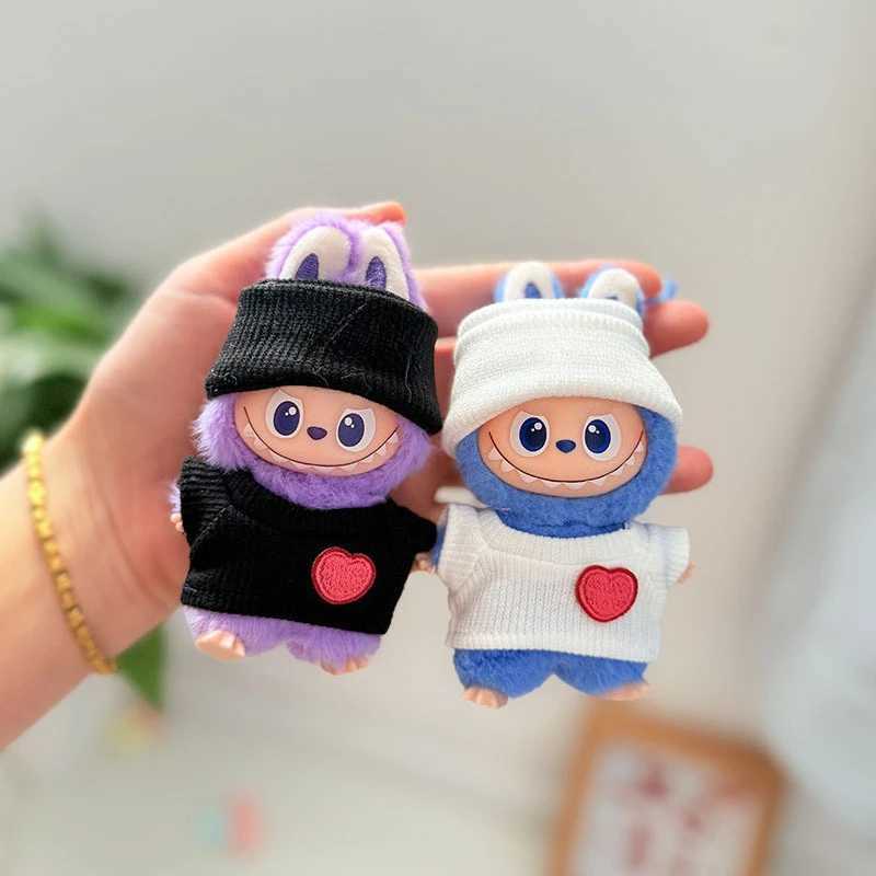 40 Labubu Clothes Love Sweater Flip Up Set Plush Cute Animal New Year Wilderness Wear Mini Doll Accessories Christmas Gift C250924