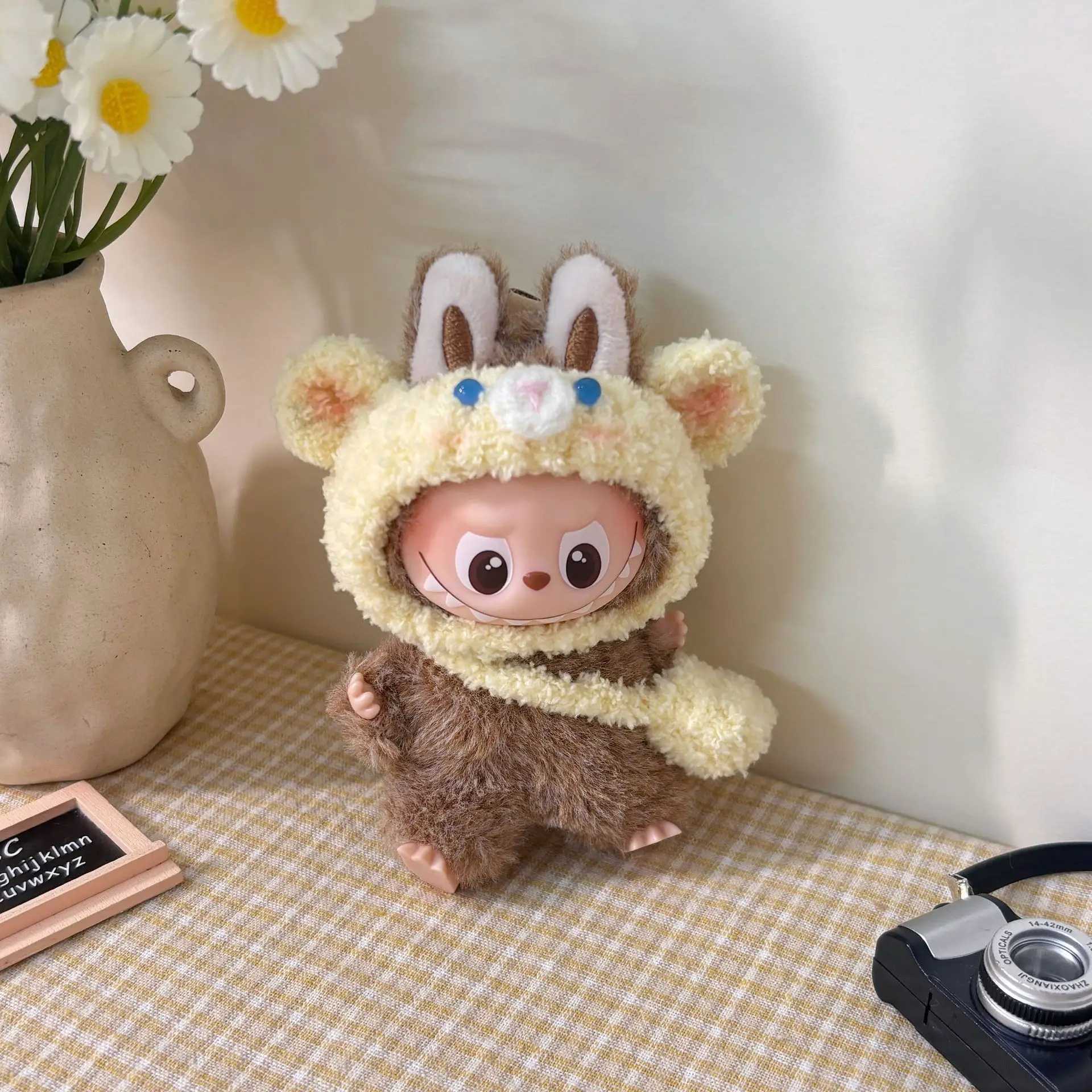 New Labubu 40 Doll Clothes Diy Decoration Accessories girl birthday Gift for 10cm Labubu v4 Clothing Animal dress up Plush Set C250924