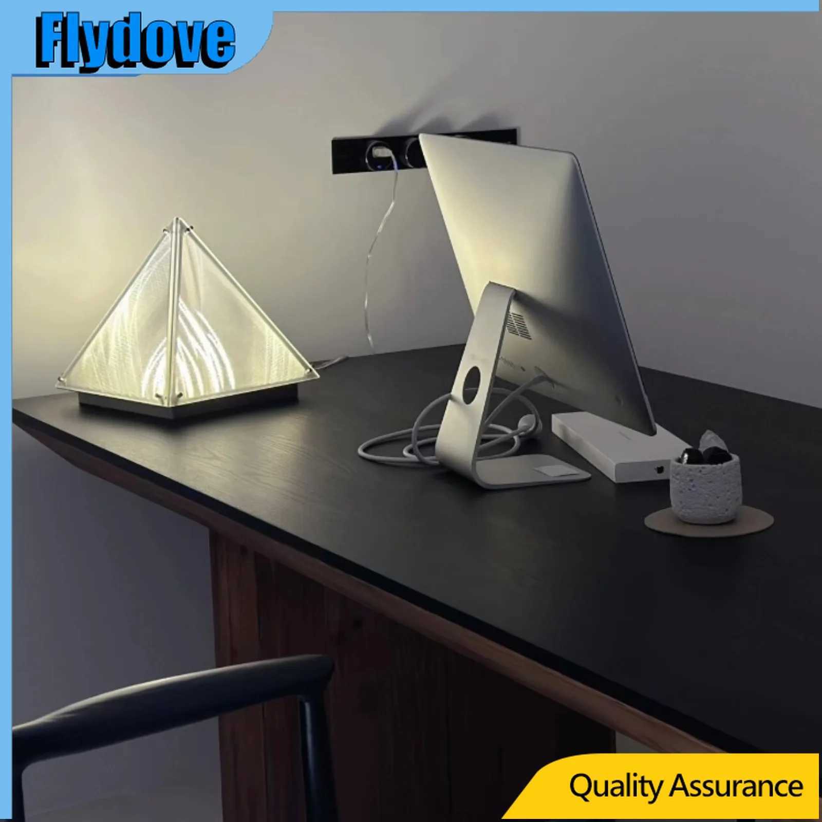 Flydove Nordic Minimalist Glass Desk Lamp Minimalist Designer Living Room Bedroom Decoration Creative Ambient Art Table Lamp C251115