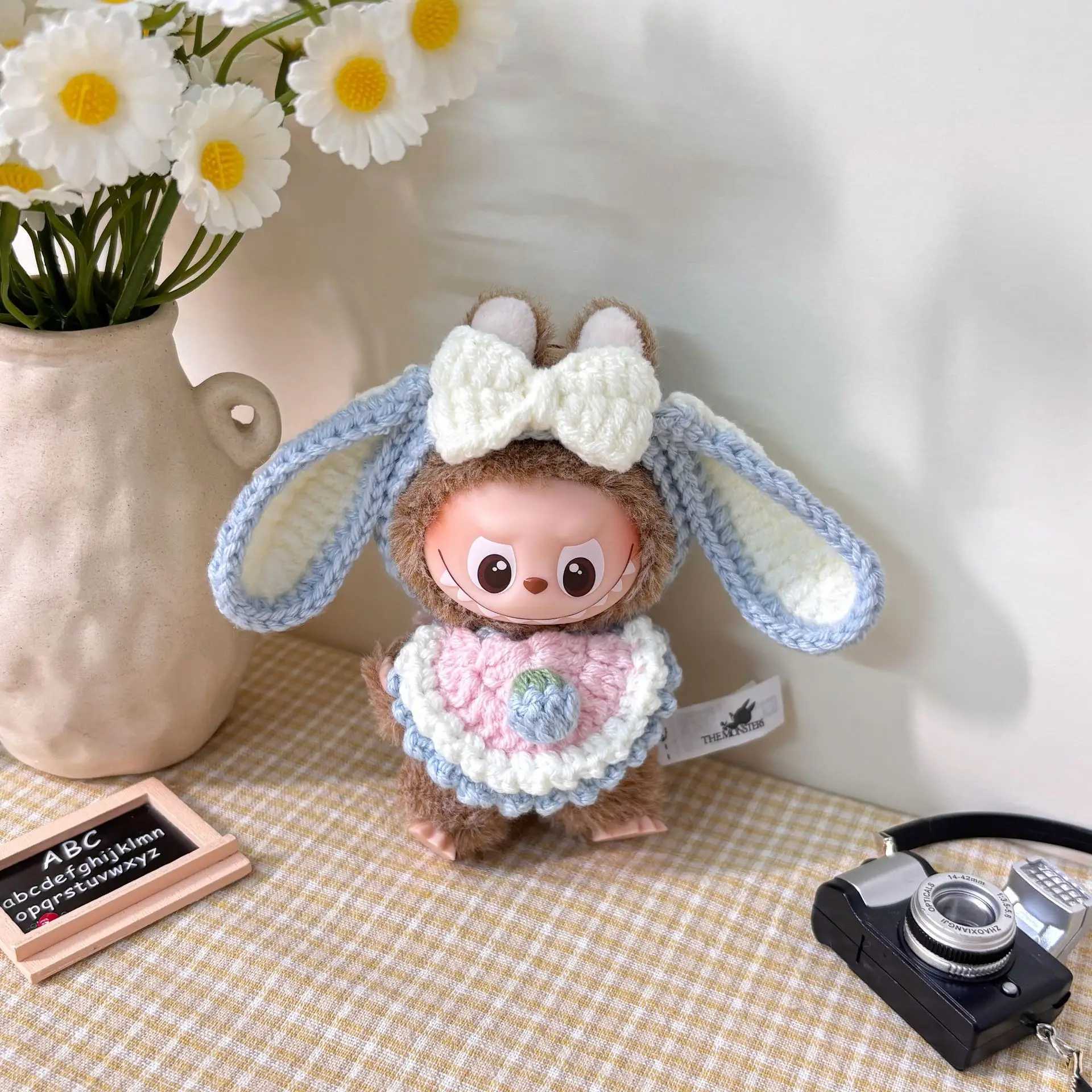 New Labubu 40 Doll Clothes Diy Decoration Accessories girl birthday Gift for 10cm Labubu v4 Clothing Animal dress up Plush Set C250924