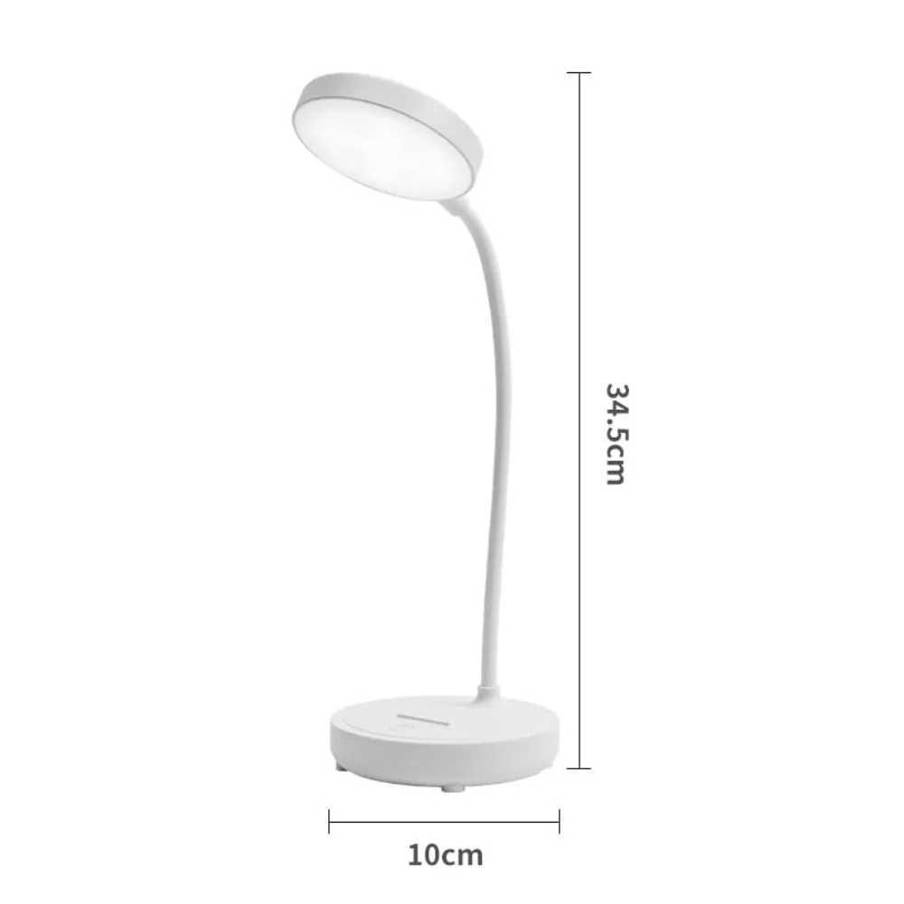 Rechargeable LED Desk Lamp with USB Power Touch Dimming 3 Brightness Levels EyeCare Study Light for ReadingHome OfficeDorm C251115
