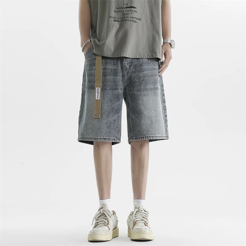 Summer Mens Vintage Denim Shorts Fashion Ultra-thin Breathable Bermuda Jeans Baggy Casual Male Wide Short Pants 250117