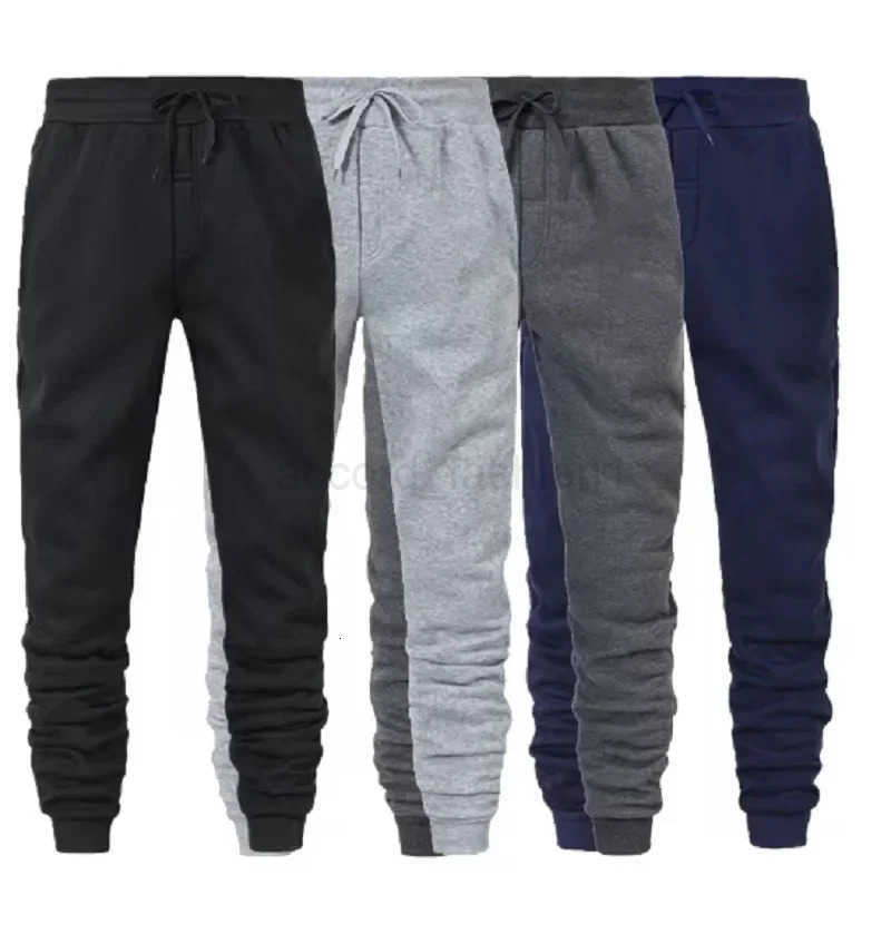 New Plus Size Mens Sweatpants 2XL 3XL Sportswear Elastic Waist Casual Baggy Pants Black Grey Cotton Joggers Male Loose Trousers M250924