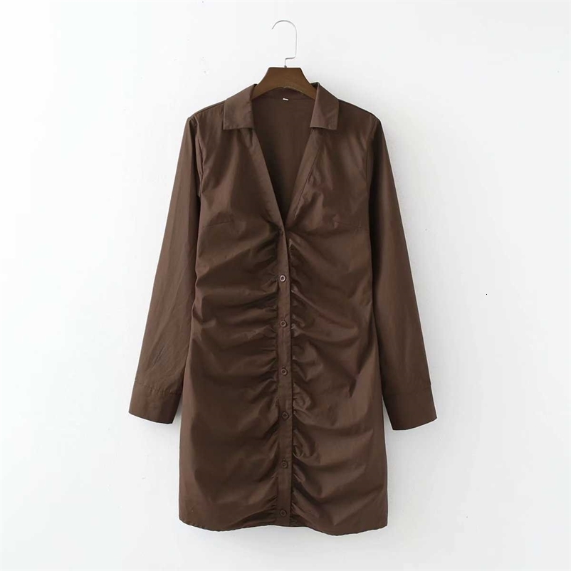 Summer Dress Women Long Sleeves elegant Casual Fashion Chic Lady Woman Shirt Dress Draped Dresses Robe Femme 210709