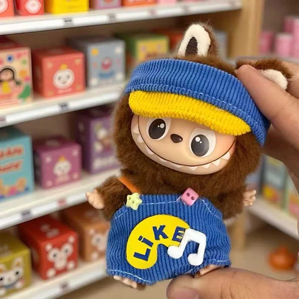 Plush Dolls Clothes for Mini Labubu 40 For Love Series Stylish Overalls Set DIY Outfit Accessories Gifts C250924