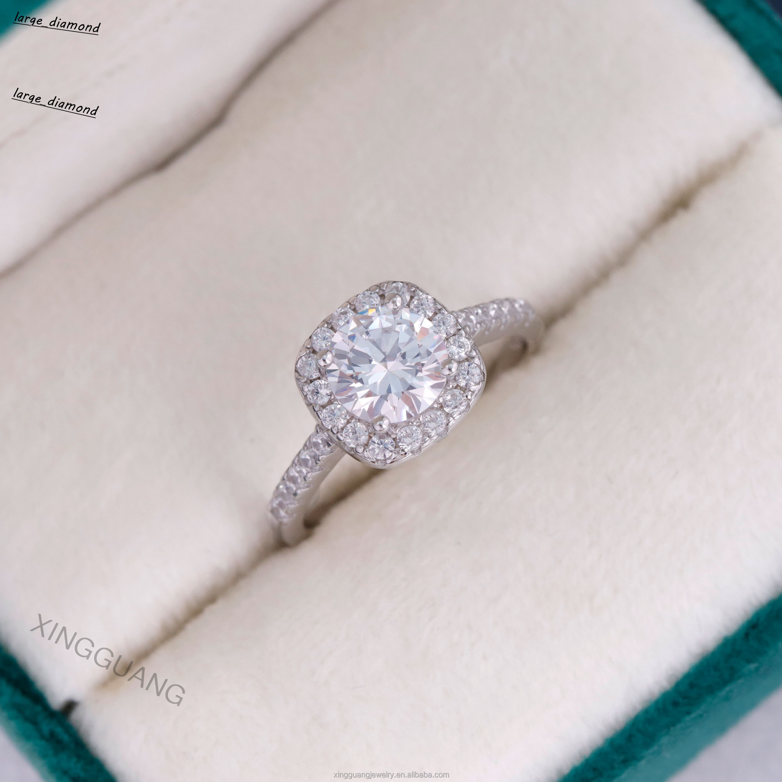 High End 10CT Brilliant Round GRA Moissanite Halo Style 14K 18K White Gold Solid Gold Ring Women Wedding Engagement Jewelry