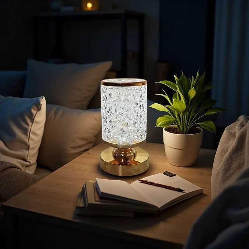 Creative Small Table Lamp Bedside Bedroom Night Light Touch Charging Ambient Light Decorative Table Lamp Room Decor Table Lamps C251115