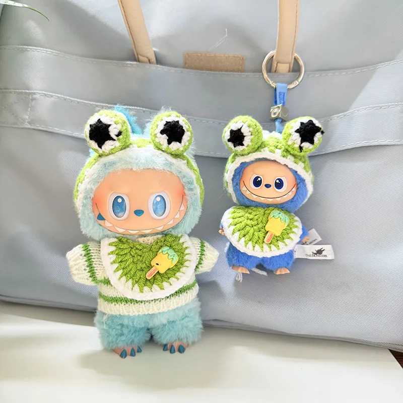 10cm Mini Labubu 40 Doll Clothes 4thGen Carrot Rabbit Frog Headband Drool Bib Clothes for Mini Labubu Accessories C250924
