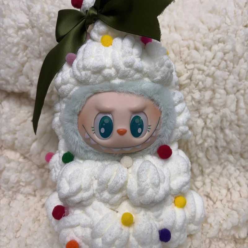 Handmade Soft Knitted Crochet Doll Clothes for Labubu V123 Cute Christmas Tree Shape Outfit Creatitive Christmas Gifts for Kids C250924