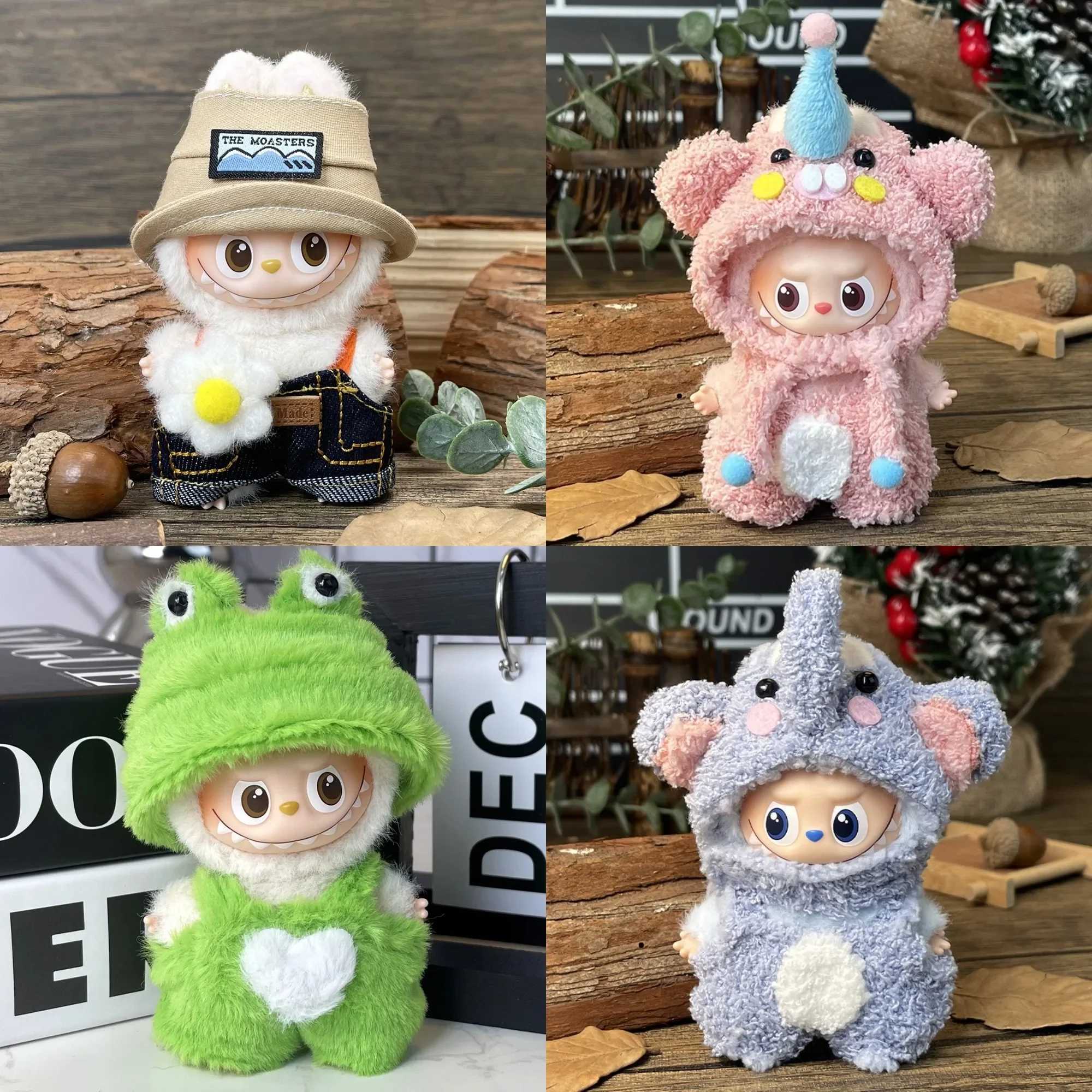 For 10cm mini Labubu 40 Pin For Love Series Clothes Animal plush clothing Labubu Cute Clothing Doll Accessories C250924