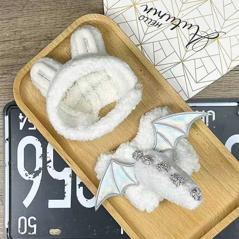 Mini plush dolls clothes suitable for highenergy labubu clothing accessories party angel set and big leader set no doll C250924