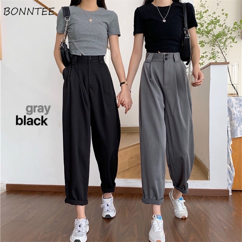 Women's Pants Capris Straight Pants Women BF Style Chic Trendy Ladies Ankle-Length Trousers Summer All-match College Classic Teens Pantalones 230