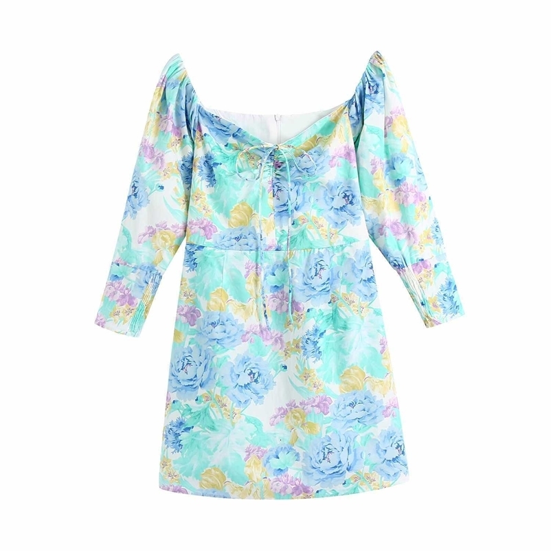 Summer Dress Women Puff Sleeves elegant Casual Fashion Chic Lady Woman Dresses y2k Dresses 210709