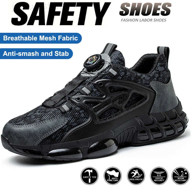 Steel Toe Shoes For Men And Women Comfortable And Safe Work Sports Shoes Industrial Anti Slip Puncture Resistant Safety Shoes M250924