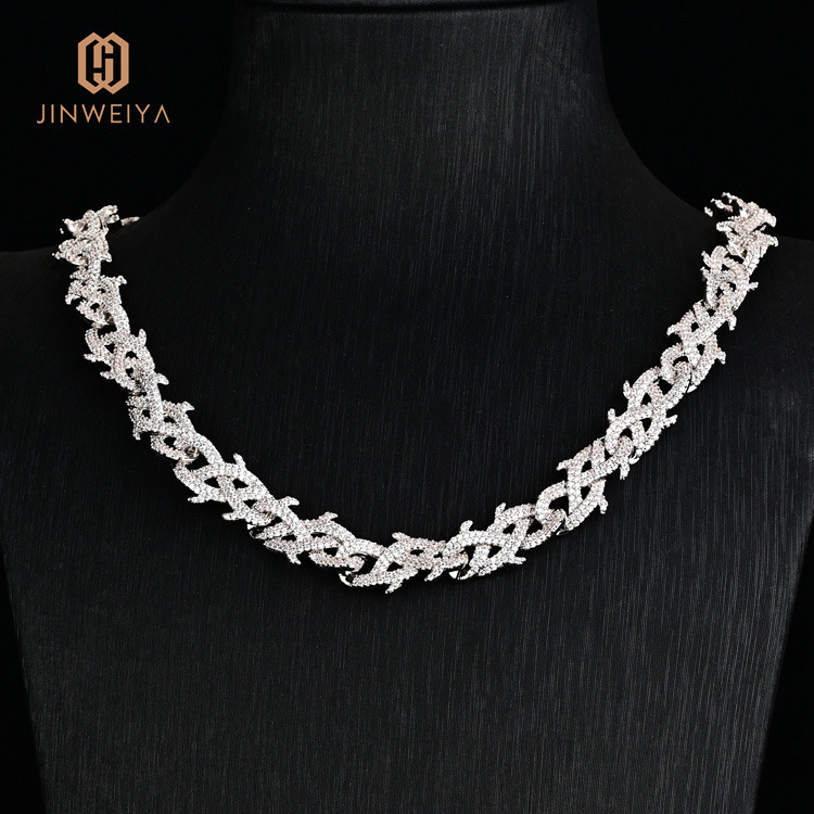 JWY Customized Trend Mens 14 mm Gold Plated Cuban Chain New Style Hip Hop Jewelry Set Brass Copper Link Chains Necklace