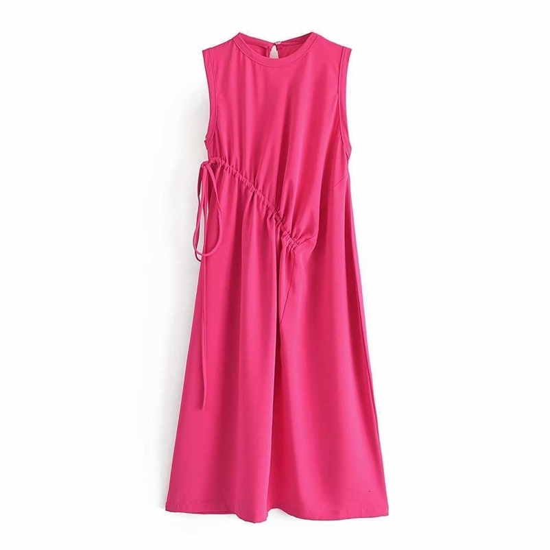 Summer Dress Women Elegant Casual Fashion Chic Lady Draped Dresses Midi Dress Women Sundress robe femme 210709