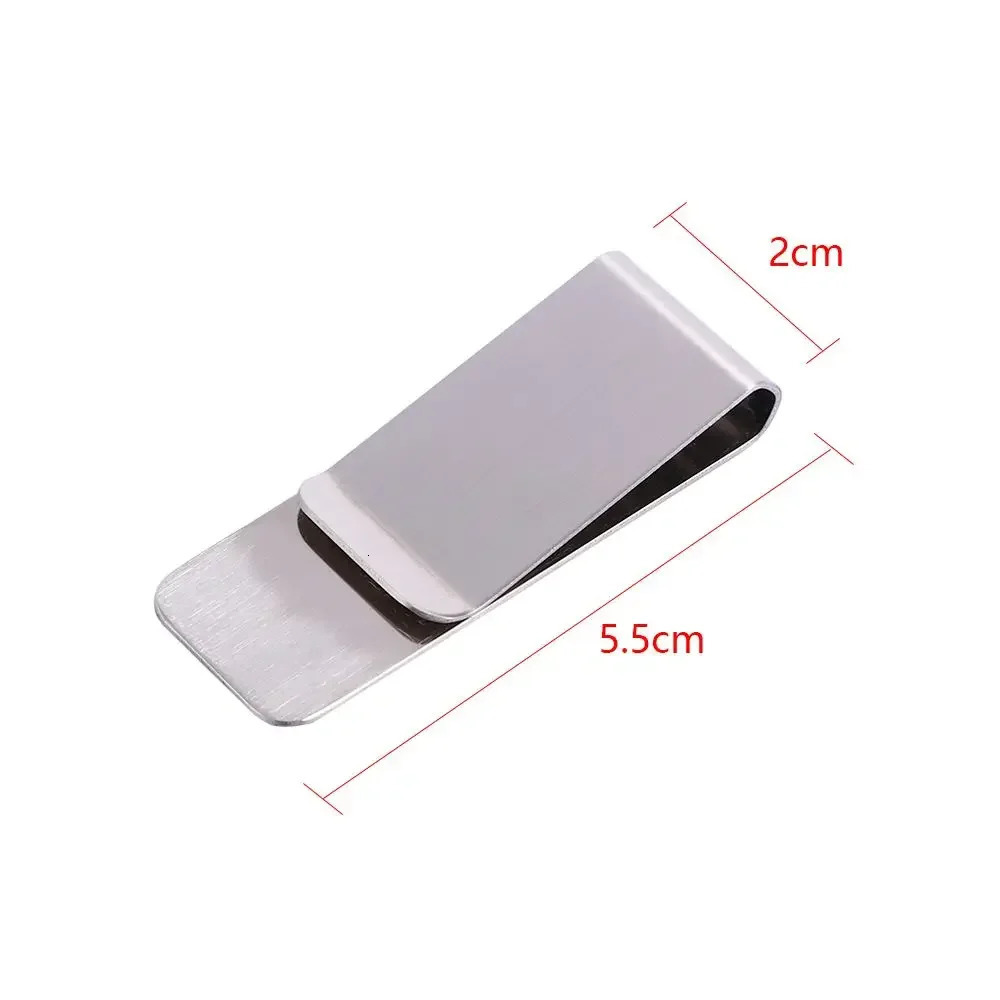 High Quality Metal Clip Slim Pocket Credit Card ID Clip Stainless Steel Money Clip Wallet Cash Clamp Men Purse 250923