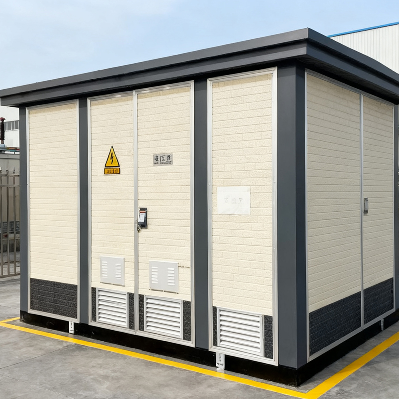 Durable 630kVA Stationary Power Cabinet w/ Transformer & Circuit Protection