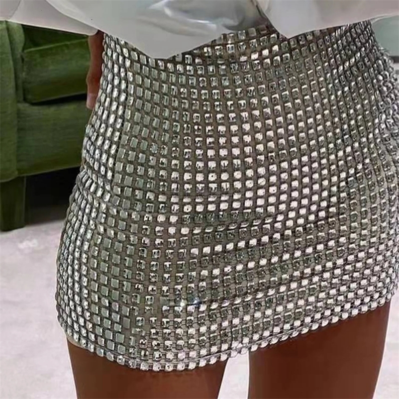 Skirts Women's Sequin Skirt Stretchy Bodycon Mini Skirts Night Out Party 231121