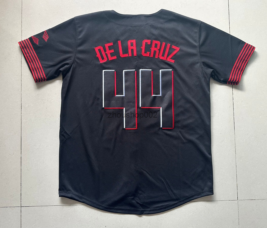 2025 Custom 44 Elly De La Cruz Joey Votto Matt McLain Hunter Greene Black City Connect Jonathan India Jersey Noelvi Marte Stuart Fairchild Jose Barrer