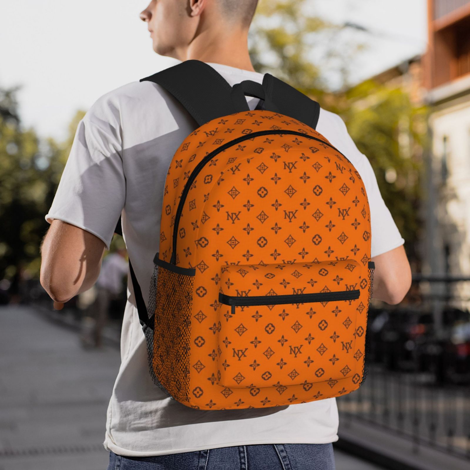 NXY top quality designer bag backpack ladies new Luxury bag backpacks bookbags womens fashion all-match brown flower back packs with dust bag