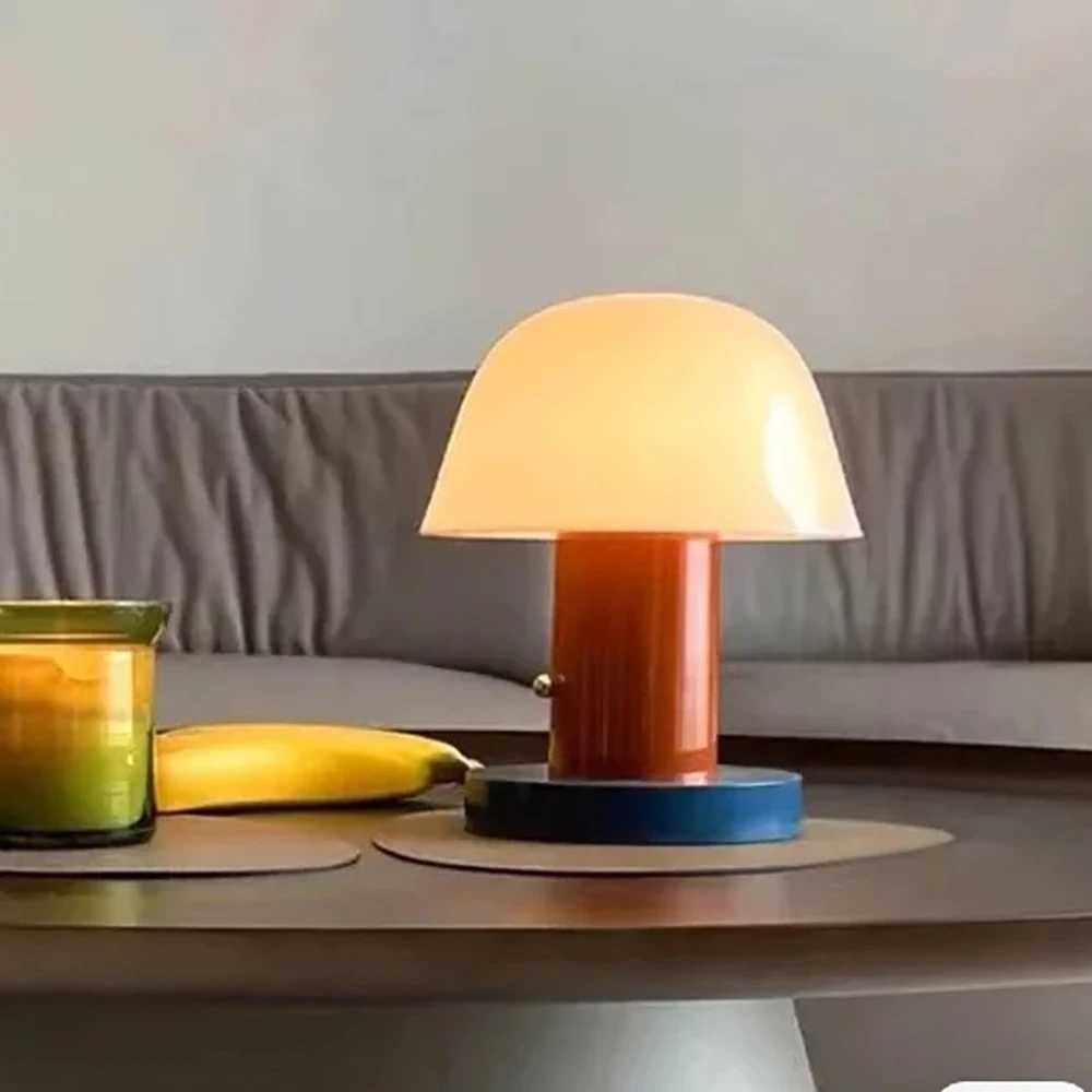 Mushroom table lamp bedroom bedside decorative lamp USB charging LED touch switch desk lamp C251115