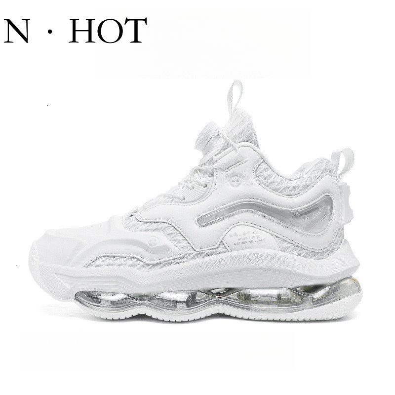 N HOT Designer Luxury Men's Outdoor Sports Shoes New Trend Versatile Wear-resistant Air Cushion Thick Sole Basketball Shoes Student Fashion Butto