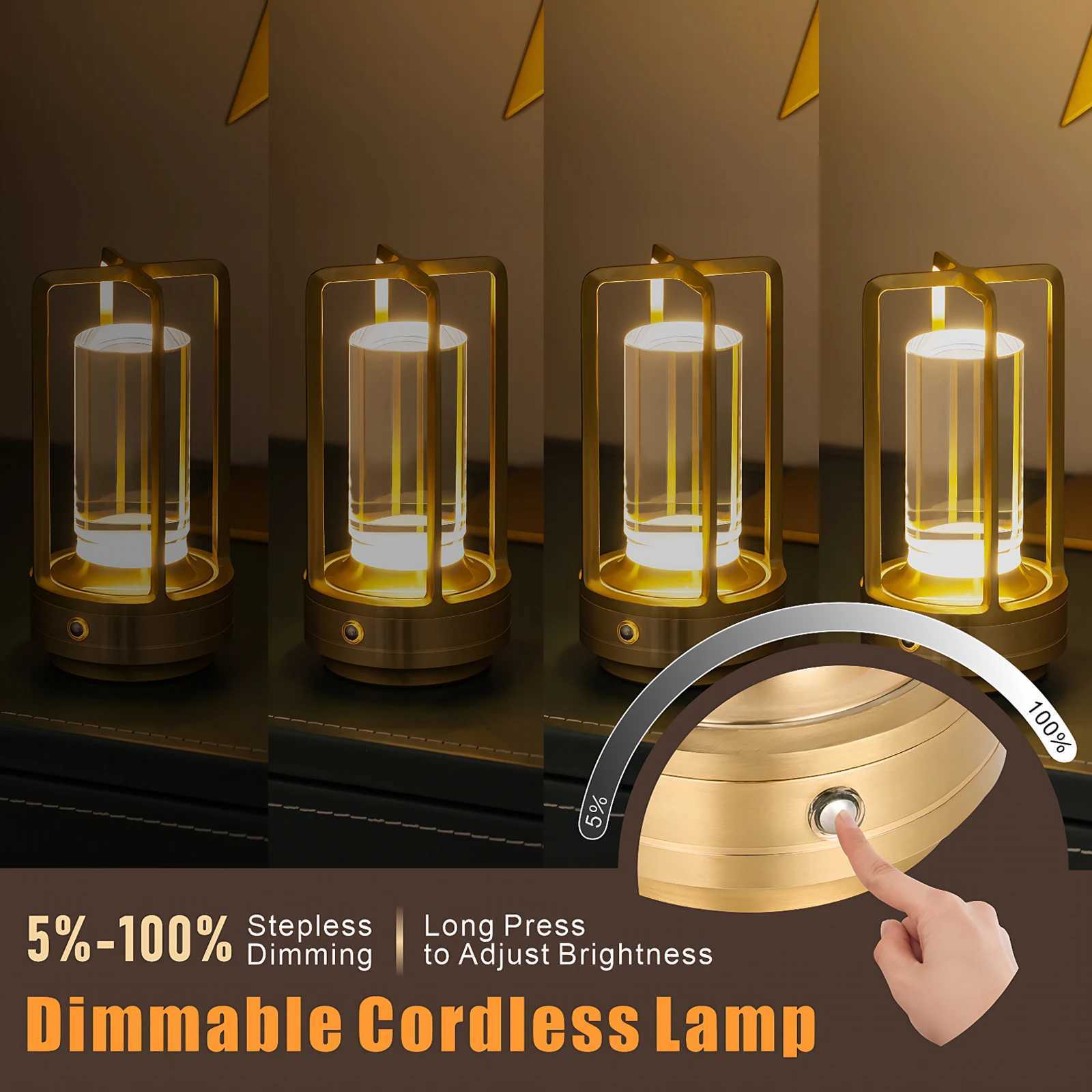 Rechargeable Led Cordless Table Lamp Style Desk Lamps Camping Atmosphere Light Restaurant Creative Beside Night Lights ABS C251115