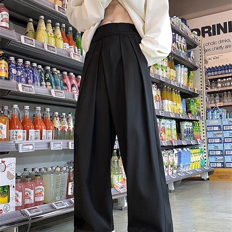 Men's Pants LAPPSTER Men Korean Fahions Wide Leg Pants Mens Black Loose Casual Harem Pants Japanese Streetwear Joggers Sweatpants 5XL 230508