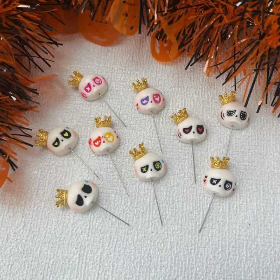 For Labubu Doll Clothing Halloween Outfit Skull Headwear Decoration Pin Pumpkin Clothes Funny Inserted Hair Accessory C250924
