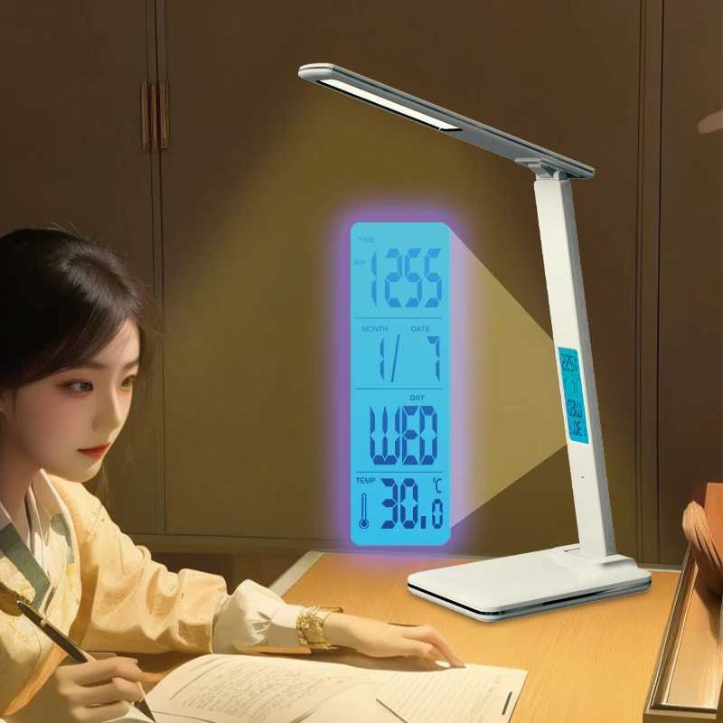 Folding Reading Desk Lamp USB PlugIn Desk Lamp 15W Wireless Mobile Phone Charging With Time Bedroom Office Eye Protection Light C251115