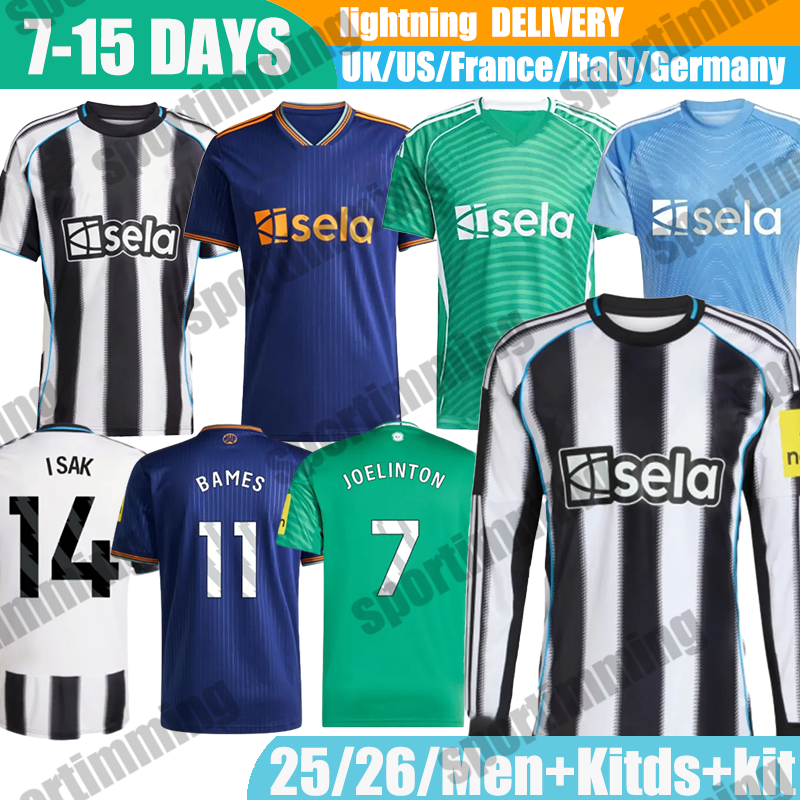 25 26 Soccer Jerseys Bruno G.#39 Wissa #9 Tonali #8 Willock #28 Woltemade #27 2025 football shirt mens kids kit