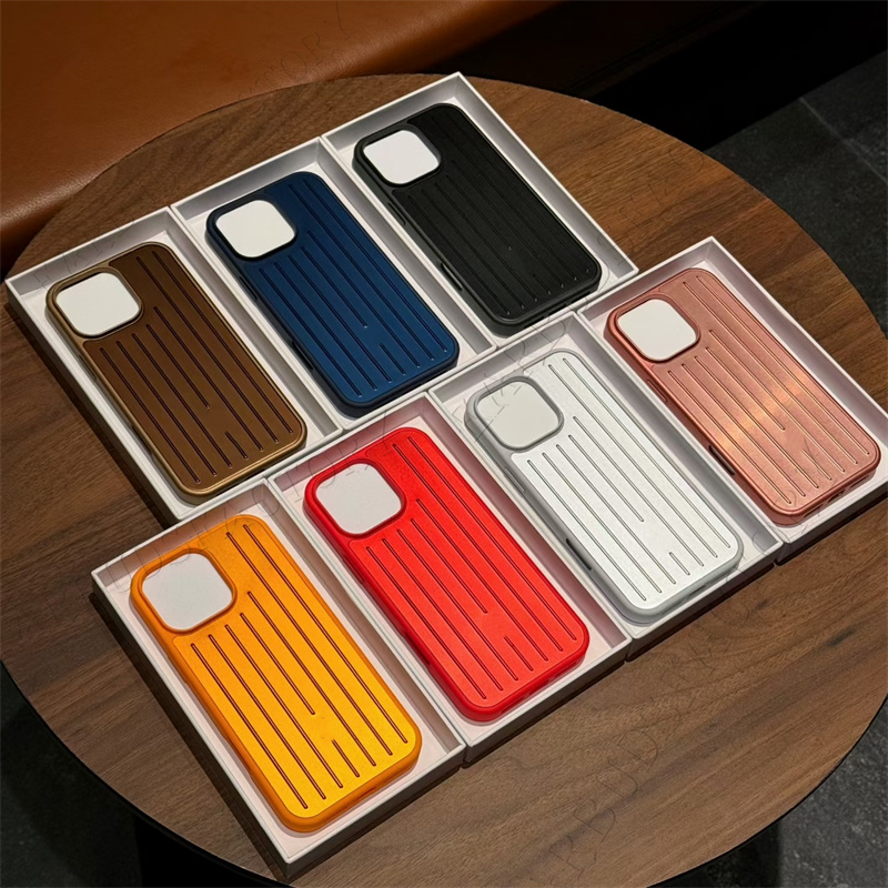 RIM Suitcase phone case designer for iphone 17 pro max case 16 promax 15 14 16plus 13 12 11 Luxury Designer Fashion iphone case aluminum new fashionable phone case cover