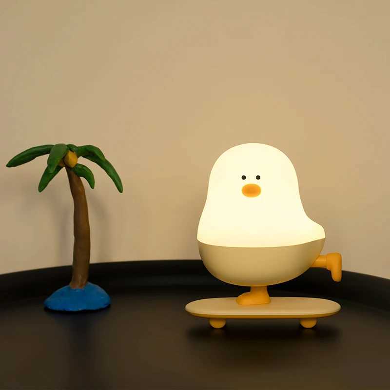 Creative Chicken Night Light Cute Animal Night Lamp Desktop Decorative Lamp USB Charging Stepless Dimming Children Birthday Gift C251115