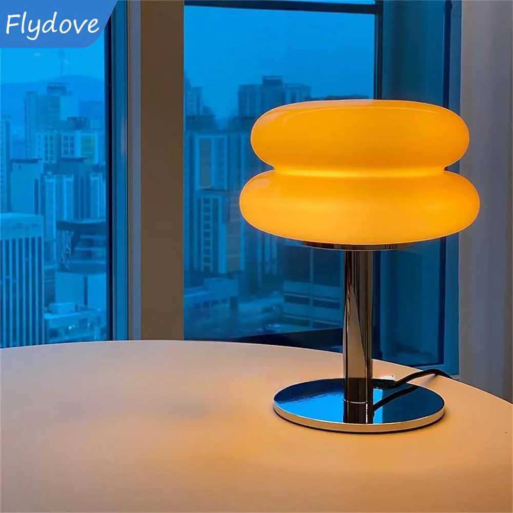 Nordic Mushroom Glass Lamp Bauhaus Trichromatic Dimming Bedside Nightligh Atmosphere Lamps Eye Protection Night Light Desk Lamp C251115