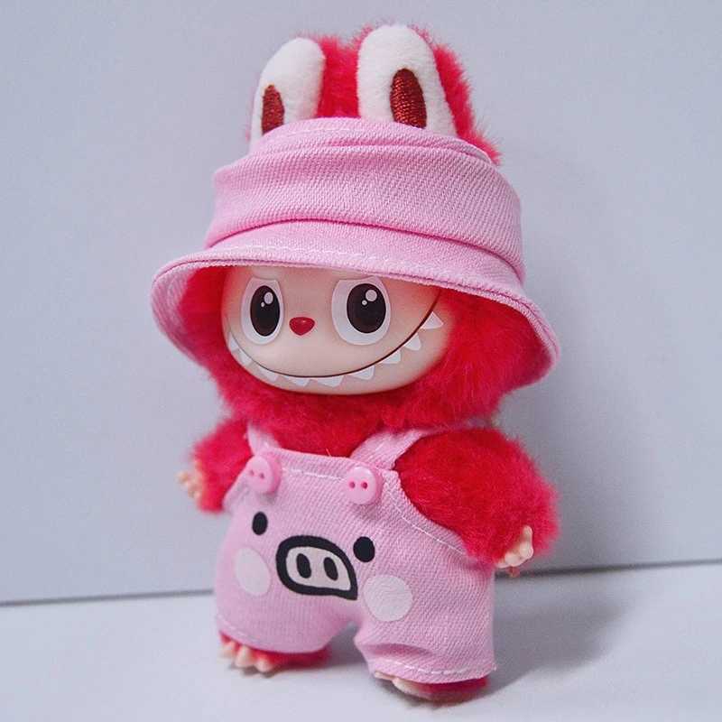 Overalls Clothes for Labubu V4 Clothing for Labubu 40 The Monsters Pin for Love Series Doll Outfit Fisherman Hat Parts C250924