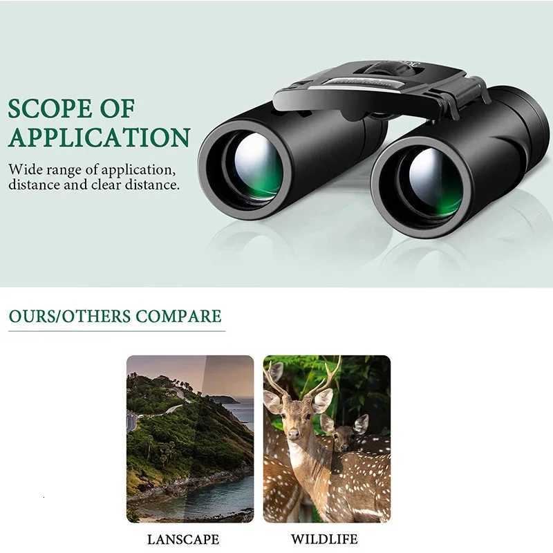 700x25 HD Zoom Portab Powerful Binoculars Long Range 4 Tescope Jumels Folding FMC Binoculars for Hunting Cam Travel Y250924