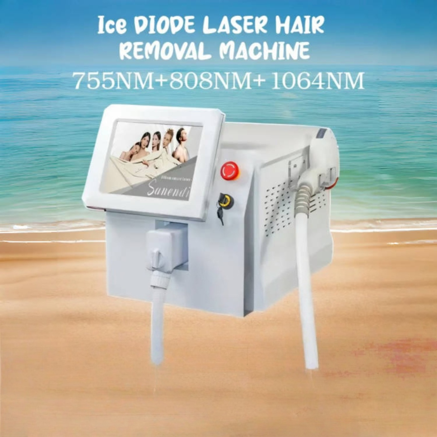 3500W Alexandrite Ice Platinum Laser Professional 808nm Diode Laser Machine 3 wavelength Permanent Painless Hair Remover Tender Skin