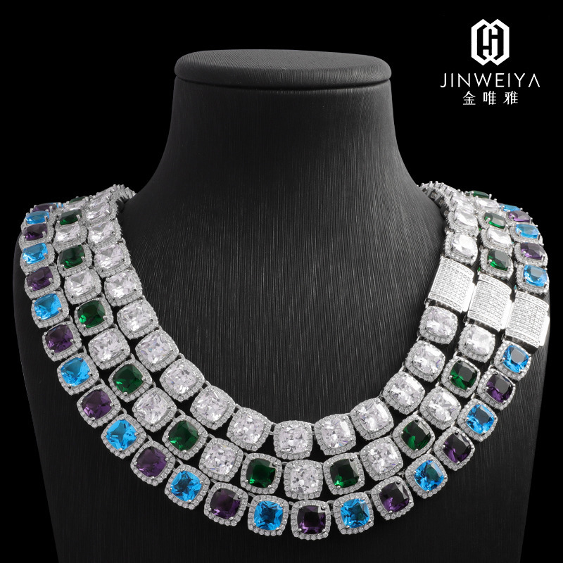 Customized Trend 925 Silver Chain VVS Mossianite Hip Hop Necklace Jewelry Luxury Men Chain Tennis Chains