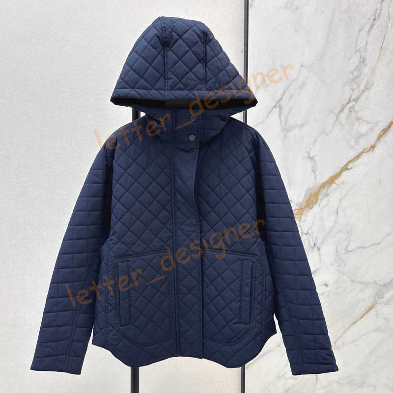 Designer Women's winter jacket 25Ss Hooded Digital Printed Warm Long Coat for Women double side Thicked Windproof Cotton Jacket SML