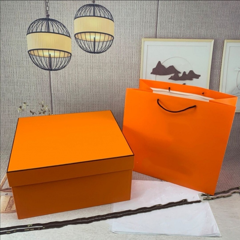 Gift Wrap Wholesale Fashion Large Perfume Box Orange Box Bag Party Activity Wedding Flower Scarf Purse Jewelry Packaging Decoration