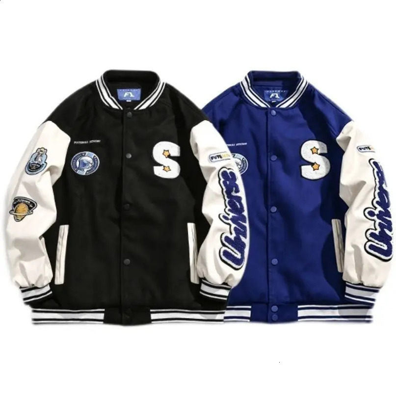 Japan Korea casual printed baseball bomber jacket mens spring and autumn INS loose college Hong Kong style student 240904