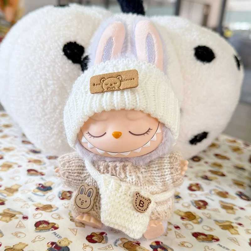 Doll clothes for Labubu Outfit V1 V2 V3 17cm Dolls Sitting Accessories Glasses Clothing Designer Kids Gift Sweater Hat Bag Set C250924