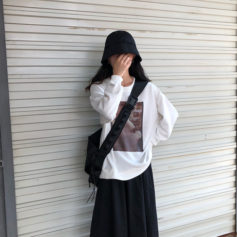 2 colors autumn winter korean style Women Sweatshirts large print loose Sweatshirt Womens pullovers (F3784) 210423