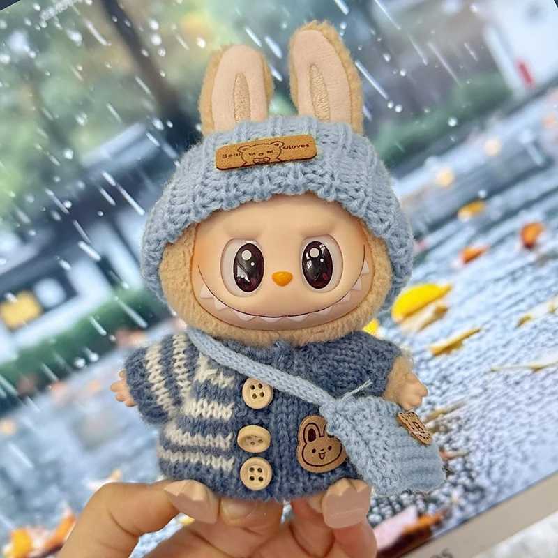 Doll clothes for Labubu Outfit V1 V2 V3 17cm Dolls Sitting Accessories Glasses Clothing Designer Kids Gift Sweater Hat Bag Set C250924