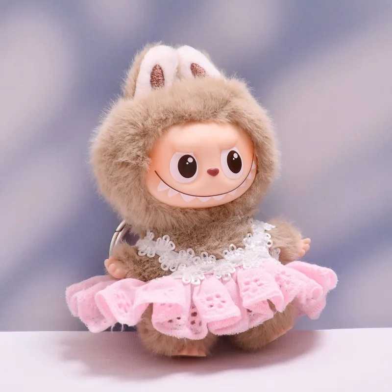 Suspender Skirt Dress Clothing For 10cm Labubu 40 Doll V4 Pendant Outfit Accessories Kids Gift Dress Up Toy Outfit Clothes Gift C250924